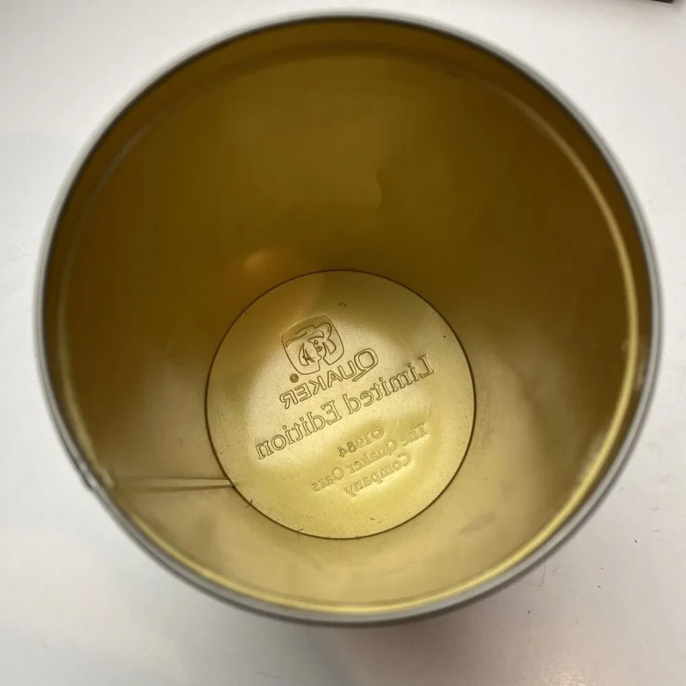 Vintage 1984 Quaker Oats Company Limited Edition Collectible Tin w/ Lid - Picture 7 of 8